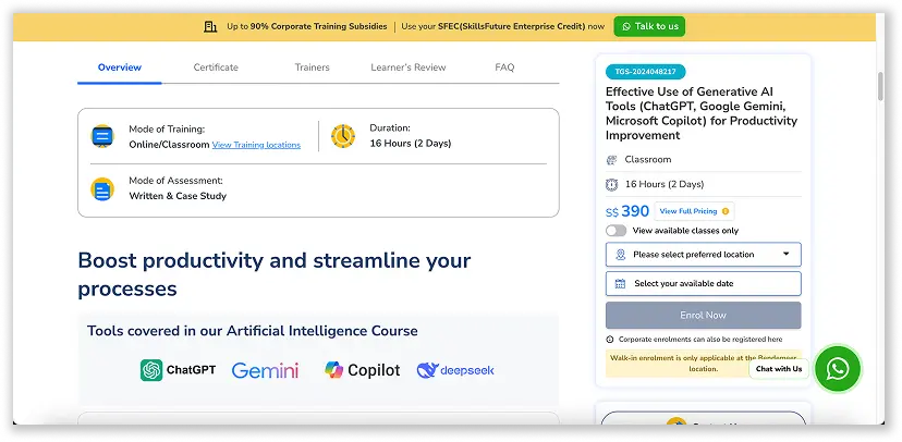 Effective use of Gen AI Tools from Info-Tech Academy