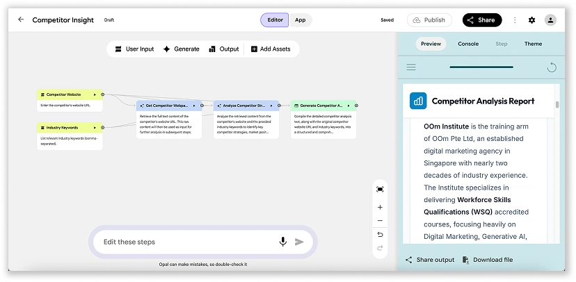 Screenshot of Opal by OOm Institute