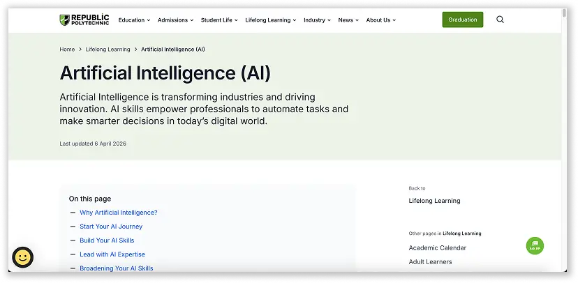 AI Data Analytics Course from Republic Polytechnic