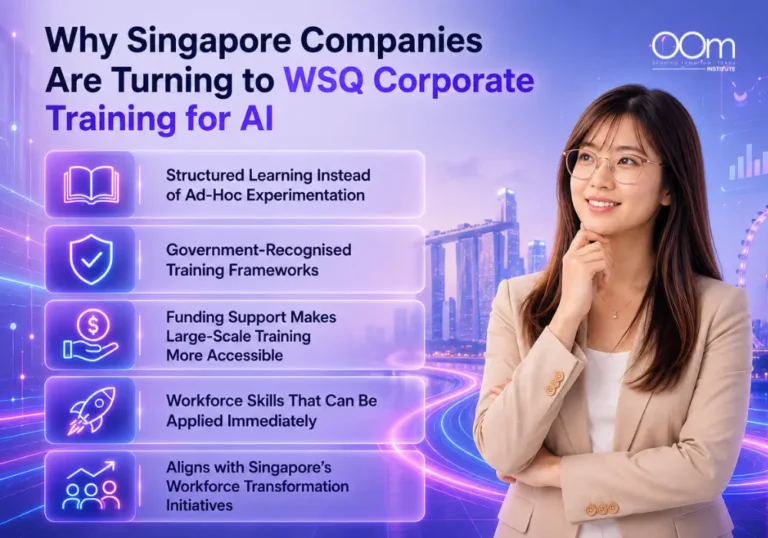 Why Singapore Companies Turn to WSQ AI Corporate Training infographic by OOm Institute