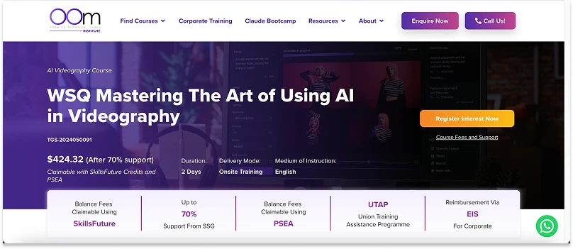 OOm Institute AI videography cert