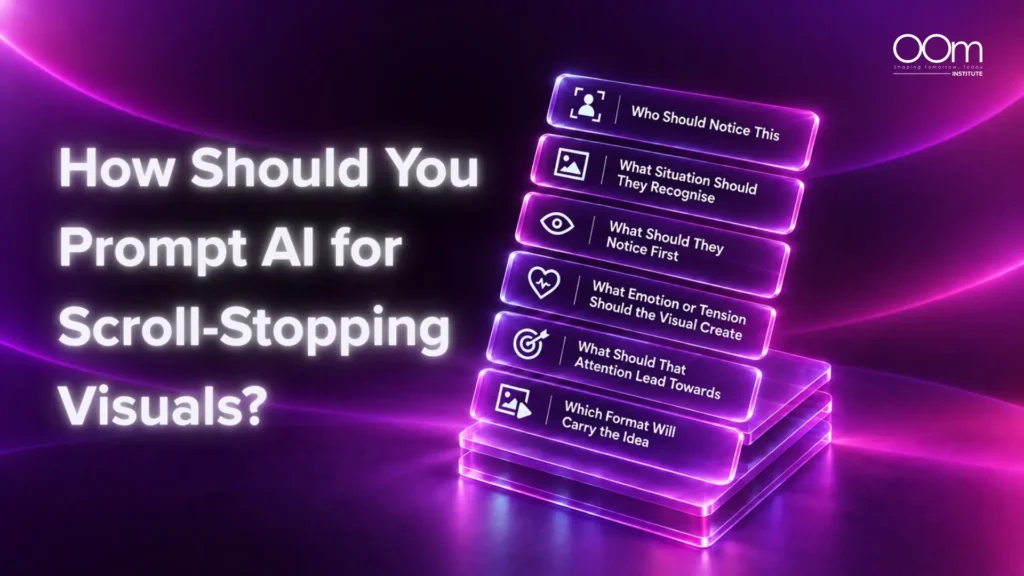 How to prompt AI to generate stop scrolling visual by OOm Institute