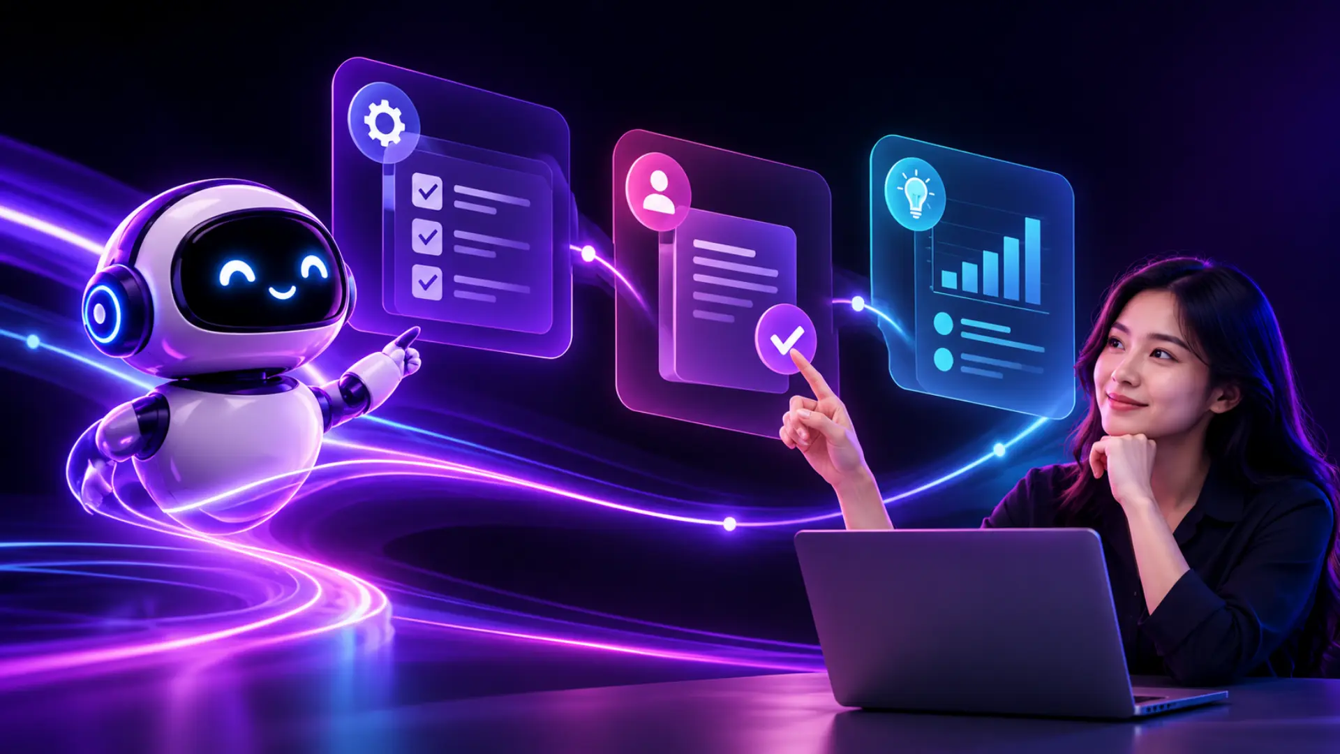 Agentic AI automation banner by OOm Institute