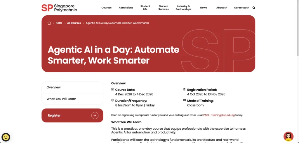 Singapore Polytechnic's Agentic AI course