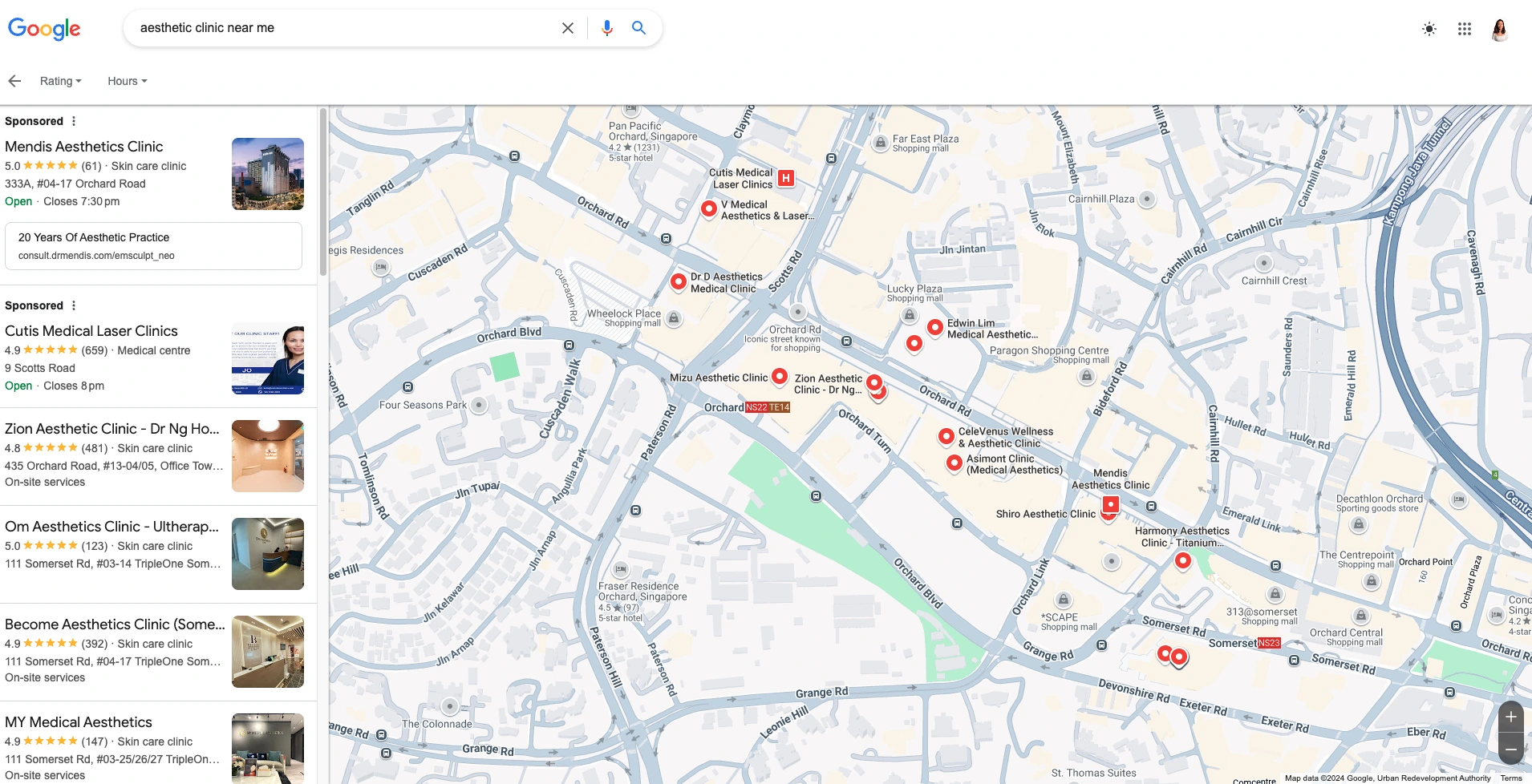 Optimise Google My Business profile for aesthetic clinic local SEO