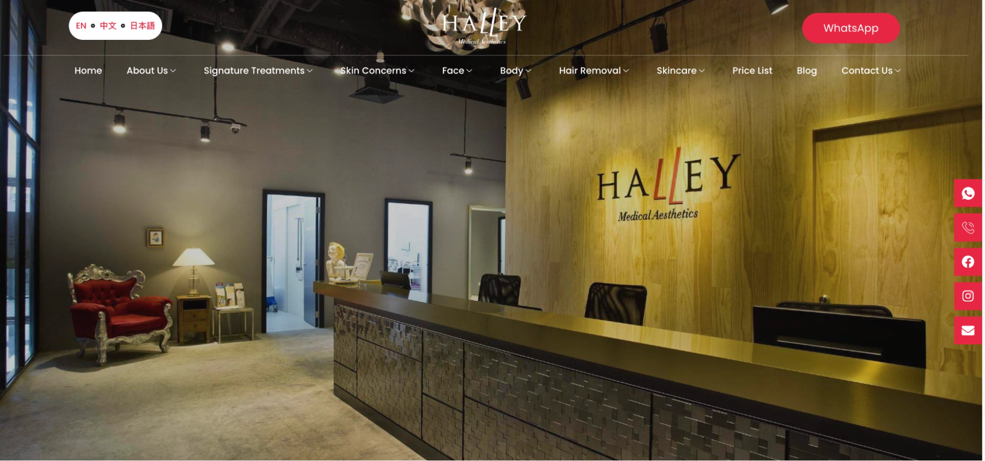User-friendly website design for aesthetic clinic marketing success.
