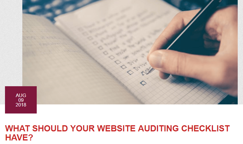 Website Auditing Checklist