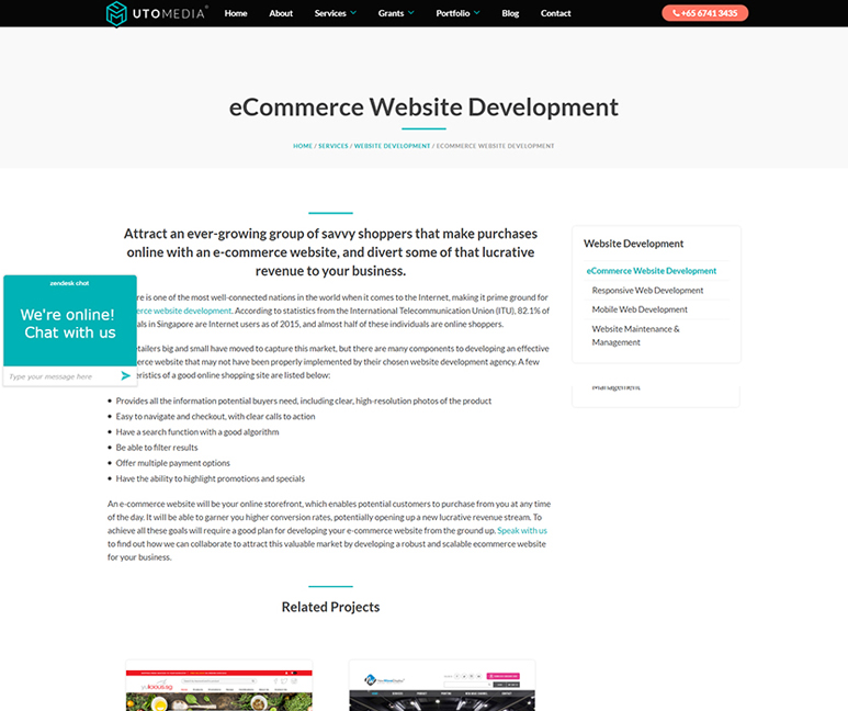 UtoMedia Ecommerce Web Development