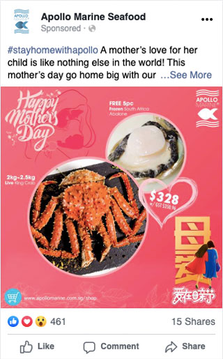 Apollo Marine Mother's Day Advertisement