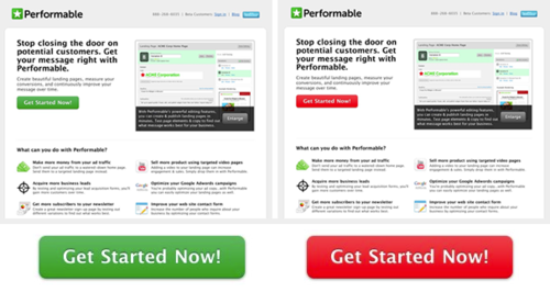 Red Vs Green CTA Button