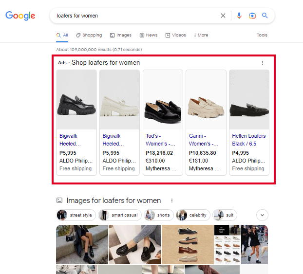 Shopping ads