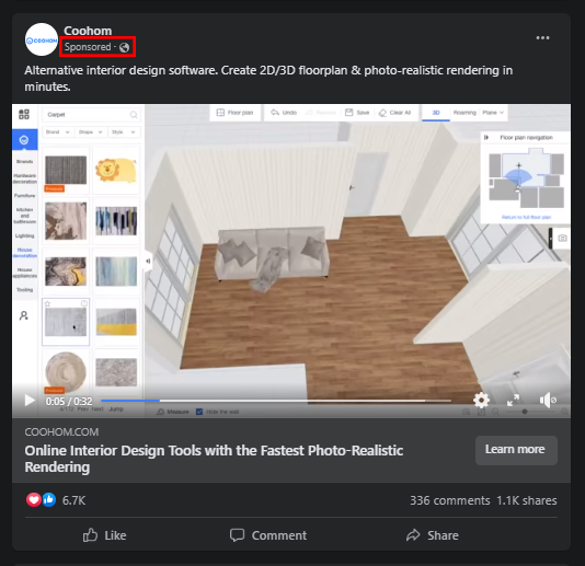 Social media ads