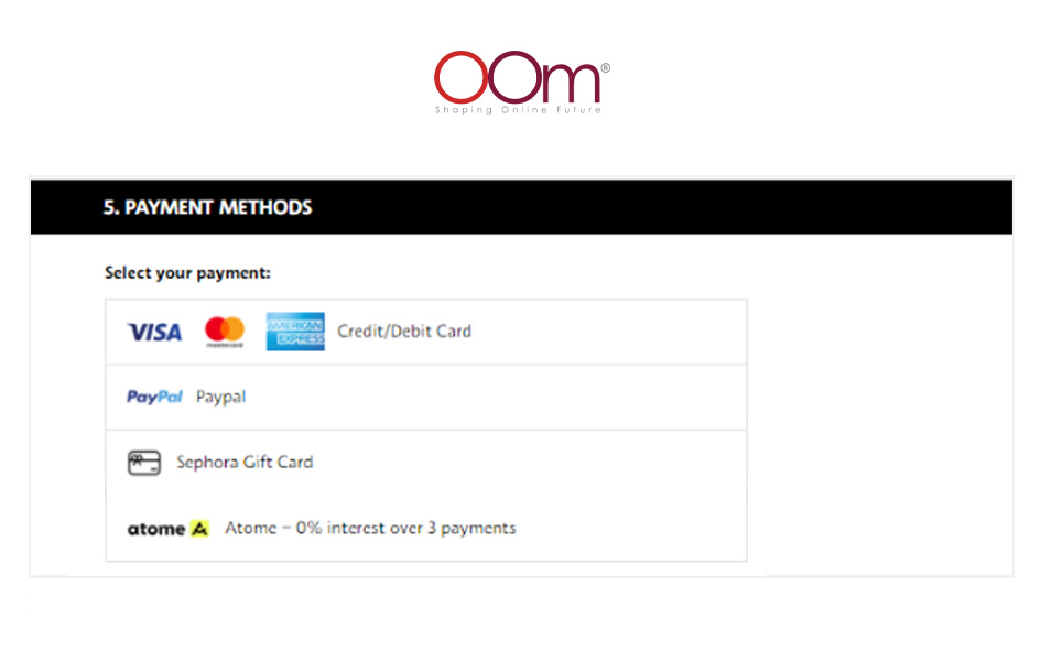 Example Of Multiple Payments Sephora