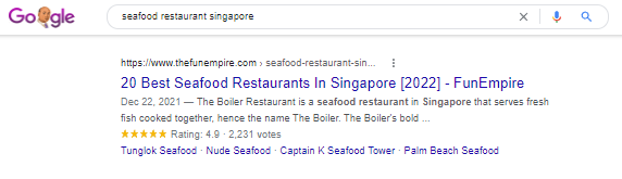 Rich Snippets SERP Features