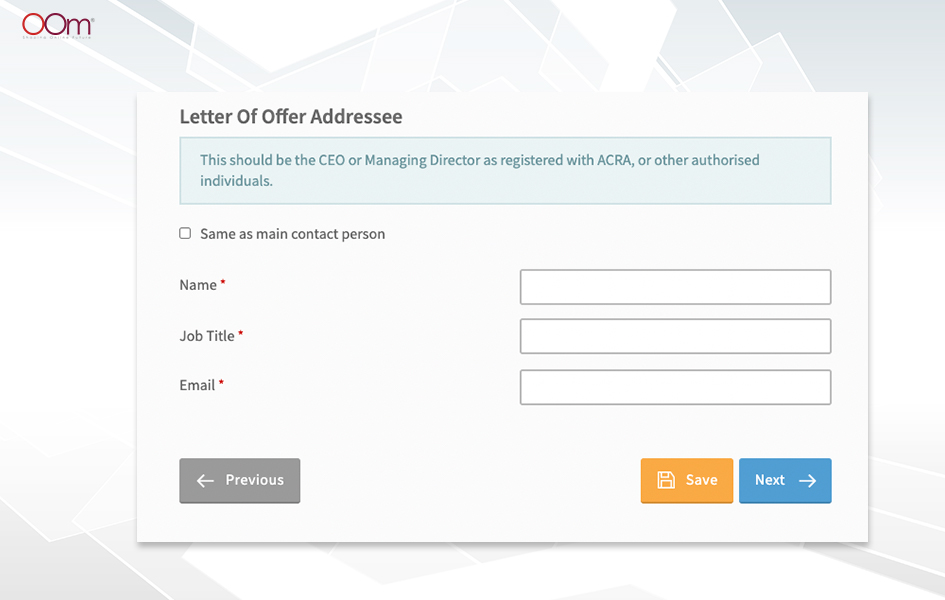 Write Down The Details Of The Letter Of Offer Addressee