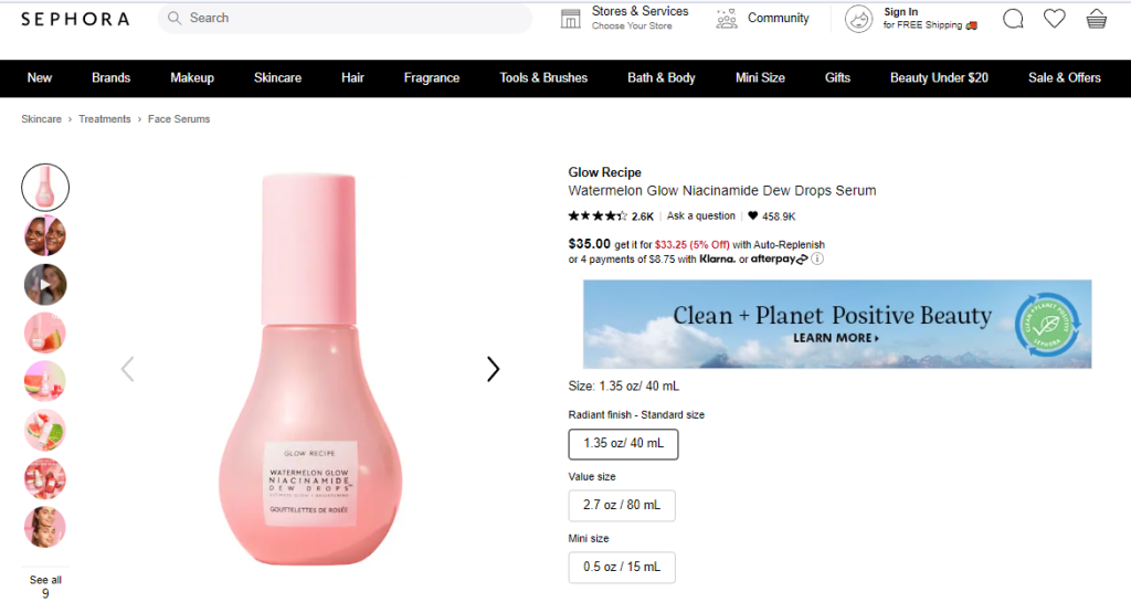 Sephora Customer Review 5 Stars Feature