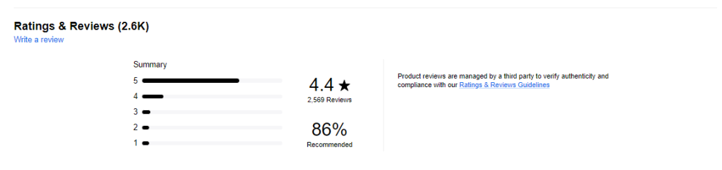 Sephora Customer Review Summary Feature