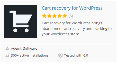 Cart recovery for WordPress WordPress Plugin