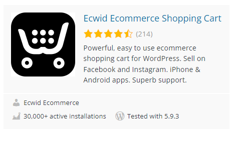 Ecwid Ecommerce Shopping Cart WordPress Plugin