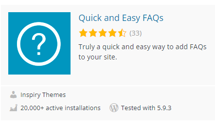 Quick and Easy FAQs WordPress Plugin
