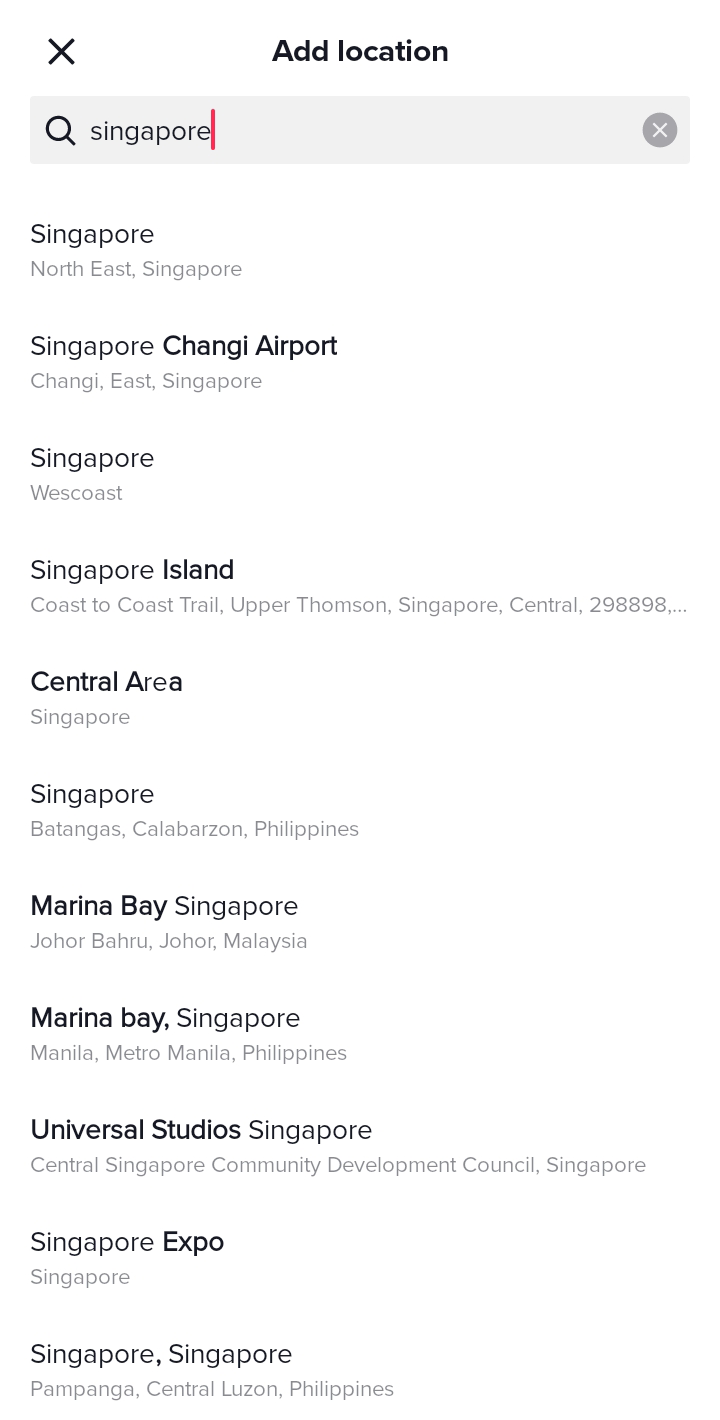 TikTok Location