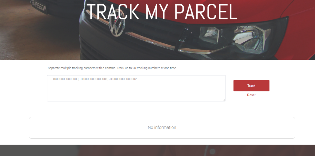 Example Of Track My Parcel From J&T