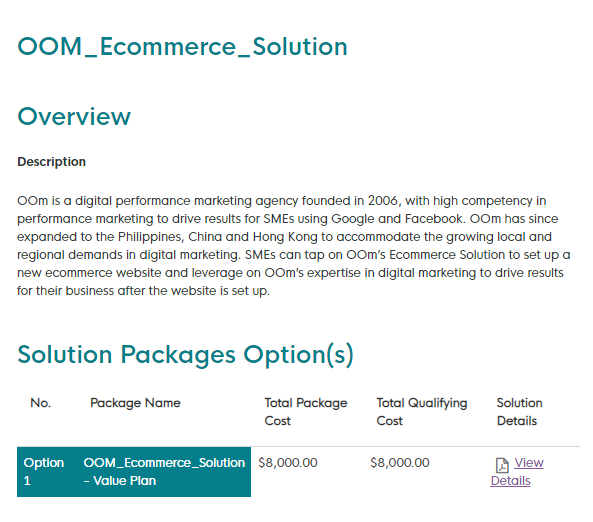 OOm E-Commerce Solution