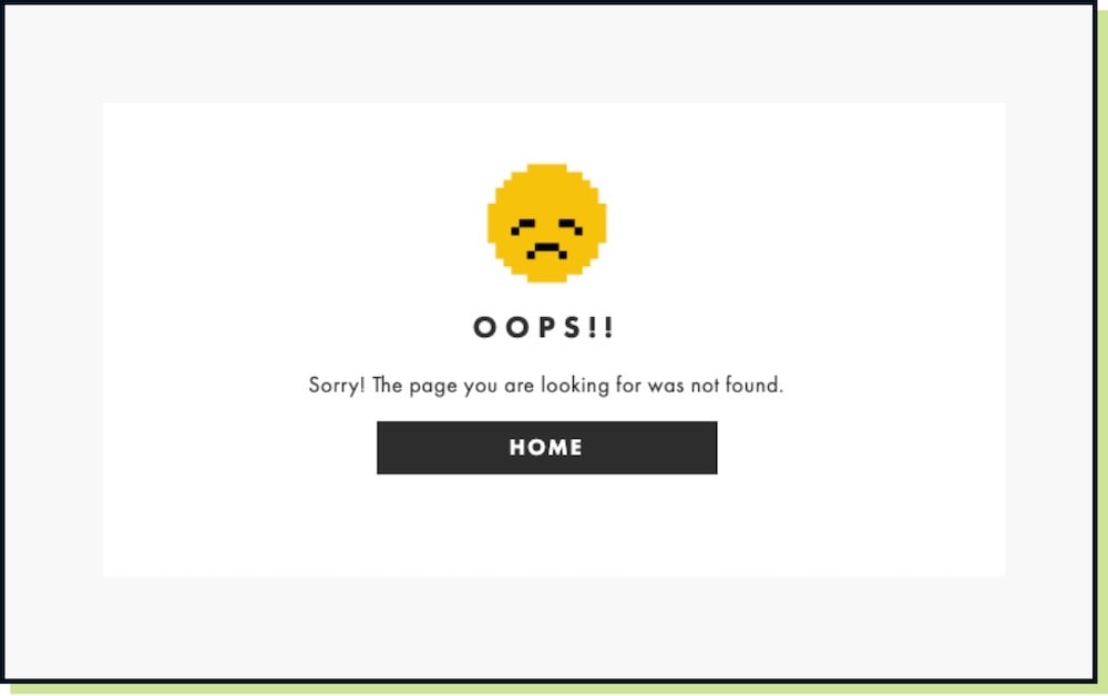 Example of 404 error page