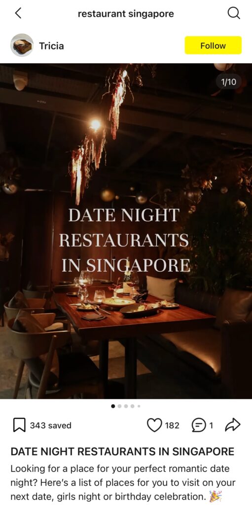 List restaurant Lemon8