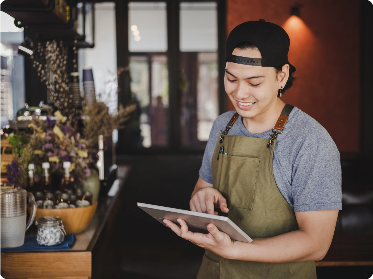 Small business owner exploring psg grant