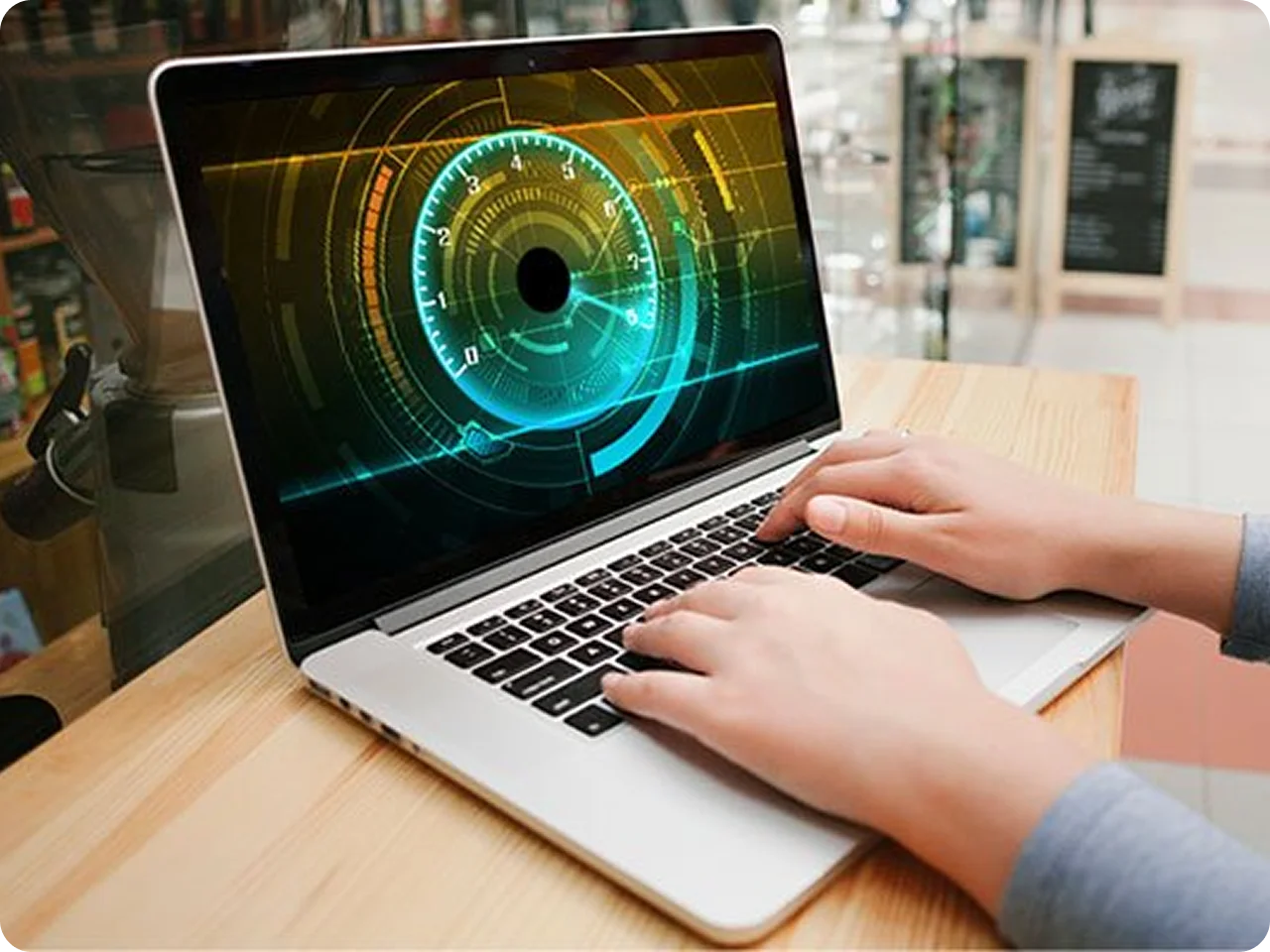 Advanced website development on a laptop